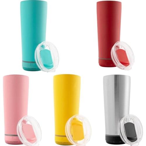 18oz Speaker Tumbler Stainless Steel Sublimation Music Cup Travel Mugs Double Wall Vacuum Insulated Water Bottle