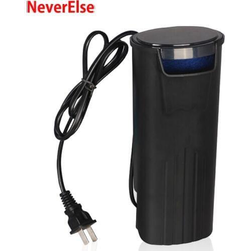 Aquarium Low Water Level Internal Filter Pump with Active Carbon Sponge for Fish Turtle Tank Hanging Waterfall Water Circulation