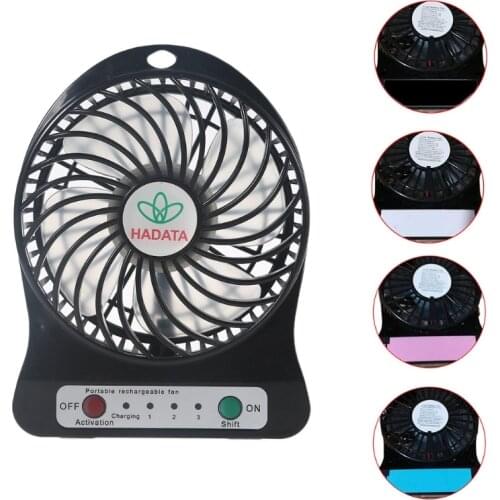 USB Battery Dual Purpose Mini Table Fan with Light, Rechargeable Battery Powered Mini Desk Fan With Strong Wind U1JE