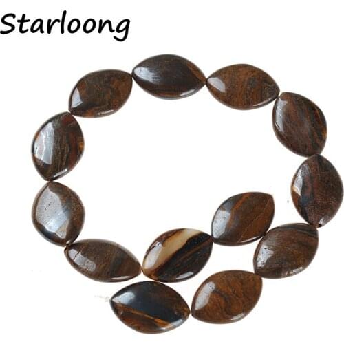 Natural Gem Stone Blue Brown Gold Stripe Flat Slice Slab Agates Loose Strand Spacer Rough Nugget Beads for DIY Jewelry Making