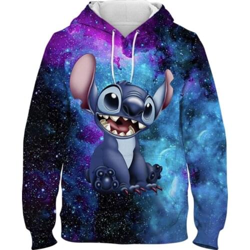 New 3D Printed Sweatshirts Men Women Children Fashion Casual Lilo Stitch Hoodies Pullover Long Sleeve Streetwear Boy Girl Coat