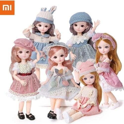 New 31cm 12 Inch BJD Doll 23 Movable Joints 1/6 Makeup Dress Up Long Wig Princess 3D Eyes Doll For Girl Children Birthday Gift