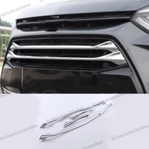 Lsrtw2017 Stainless Steel Car Front Grill Middle Net Strip Trims for Chevrolet Orlando Onix 2018 2019 2020 Accessories Parts