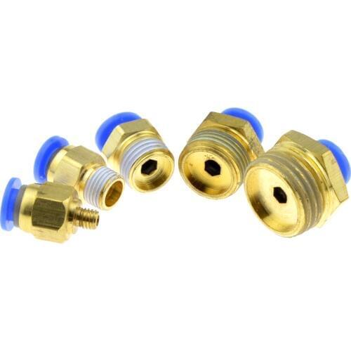Pneumatic 6mm OD Hose Tube 1/4"PT 1/8" 3/8" 1/2" BSPT M5 Male Thread Push In Joint Air Gas Connector Quick Fittings