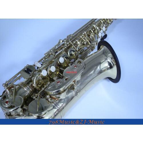 Professional Electrophoresis Gold Alto Saxophone Sax Pearl Shell Key With Case FREE LORICO ACCESSORY