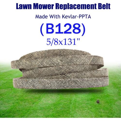 Kevlar lawn mower belt replacement belt (B128) 5/8x131" suitable for MTD754-04048 /CUB CADET/ 954-04048 for J/ohn Deere: M111534