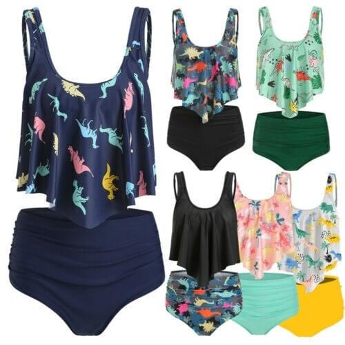 Sexy Print Irregular Swimsuits Swimming Bikinis Bathing Suit Beach Style Fashion Holiday Swimwear Brazilian Oufits Tank Thong