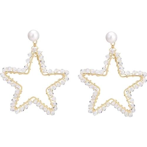 Earrings for Women 2020 Trendy Fashion Hoop Earrings Star Female Pearl Ladies Ear Rings oorbellen hangers