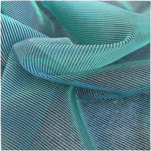 Width 59" Mint Green Simple Comfortable Fashion Mesh Fabric By The Half Yard For Shirt Dress Material