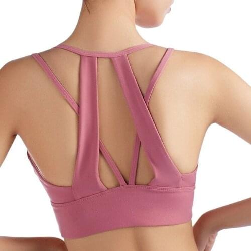 Beauty Back Yoga Bra Running Sports Bras for Women Female Active Wear Breathable Anti-sweat Padded Jogging High Stretch Workout