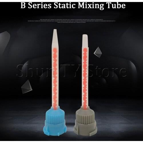 50/100pcs10:1 Static Mixer Resin AB Glue Mixing Tube Mixing Nozzle Syringe Set for Two Component Liquid Mixing MachineAB GlueGun