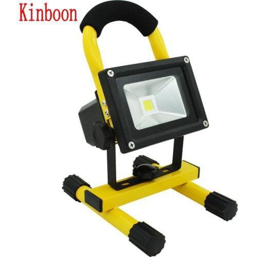 10W Floodlight Rechargeable LED Flood Light Lamp portable Outdoor Spotlight Camping Work Light with DC Car Charger