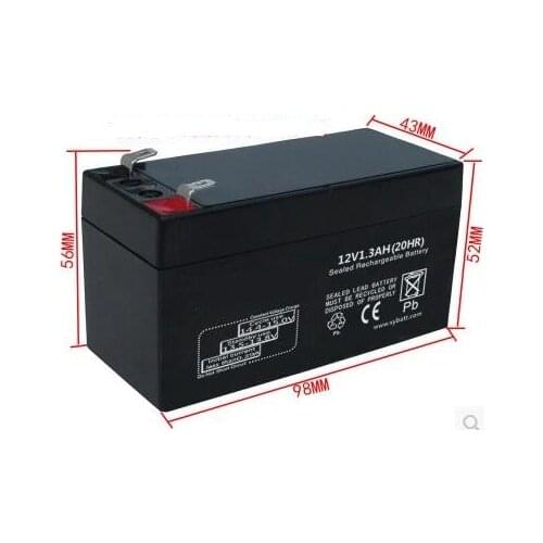 Free ship 12V 1.3AH lead acid battery VRLA rechargeable battery valve regulated lead acid battery