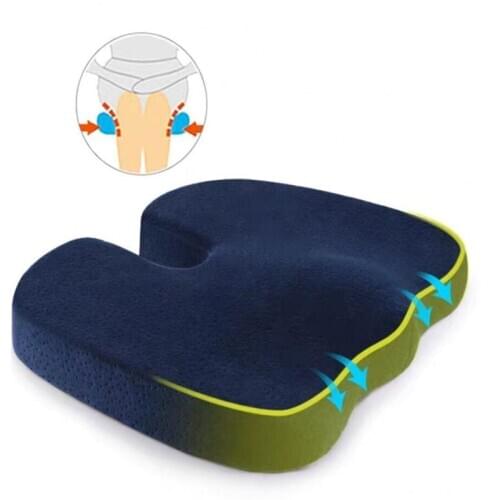 Memory Foam Cushion U-shaped Office Chair Car Seat Orthopedic Pillow Coccyx Hips Massage Vertebrae Pad Pregnant Woman Relief