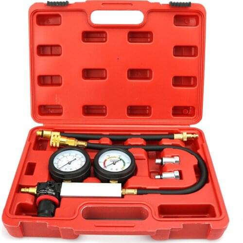 Universal 0~100 PSI /0~7 Bar Portable Replaceable Cylinder Leak-Down Engine Compression Tester Gauges Kit