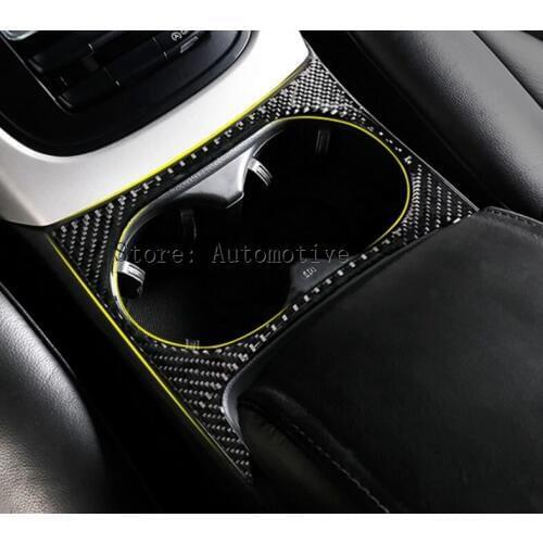 High Quality ! For Audi Q5 2013 - 2016 Carbon Fiber Water Cup Holder Molding Cover Trim 1 Pcs