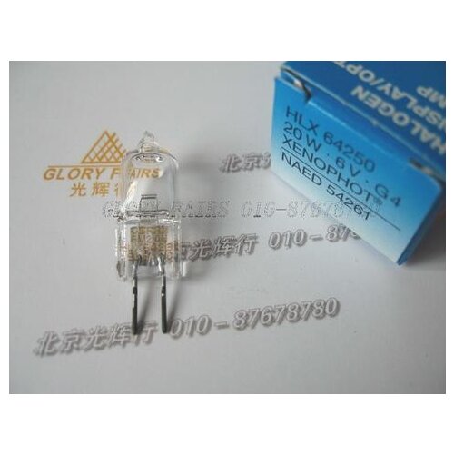 10pcs 64250 20W 6V G4 JC halogen lamp for projector microscopes bulb 6V20W NAED 54261