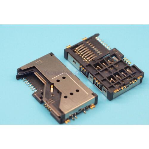 10pcs/lot 3 in1 Sim Card Slot SD memory card slot TF built-in slot For Lenovo P70 A60 P700I A789 A65 Gionee W100 V303 etc