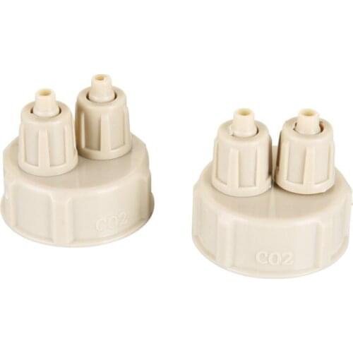 2pc CO2 Aquarium Fish Tank Ozone Bottle Cap Air Diffuser Generator Quick Release Sealed Tube Tool Kit Aquarium Accessories