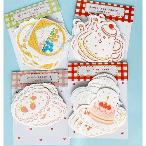 30 Pages/Pack Cute Pink Cake Girls Dream Salley Garden Memo Pad Memo Paper School Office Supply Kid Gift Student Stationery