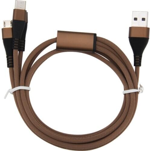 300pcs/lot 3 IN 1 8Pin Type C Micro Nylon USB Cable for IPhone 8 X 7 6 6S Plus IOS 10 9 8 Samsung USB Fast Charging Cables Cord