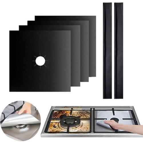 4 Pack Stove Protector Cover Liner Gas Stove Protector Waterproof Oil Resistant Burner Mat Cleaning Pad Kitchen Accessories