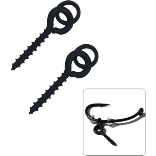 50pcs Carp Fishing Boilie Screw with Solid Ring Bait Tool Chod Rigs Carp Fishing Hair Tackle Accessory