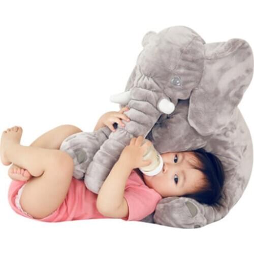 60cm giant elephant Sleeping Back Cushion Pillow Big Soft Animals Cartoon Elephant Toys Doll for Children Baby Present
