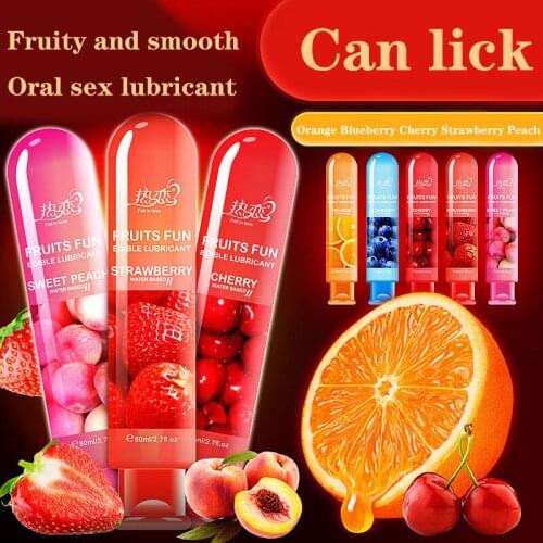 80ml Fruit Flavor Sex Lubricant Orgasm Body Massage Oil Lube Anal Water Based Lubricants Sex Oil for Women Female Five Flavors