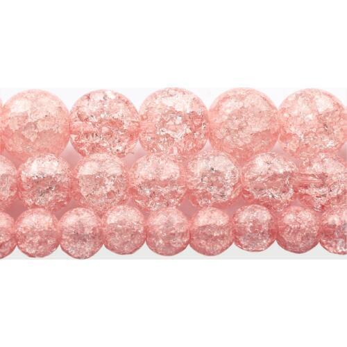 6/8/10mm Natural Cherry Red Cracked Quartzs Crystal Stone Beads Round Loose Beads For Accessories Jewellery Making Bracelet 15