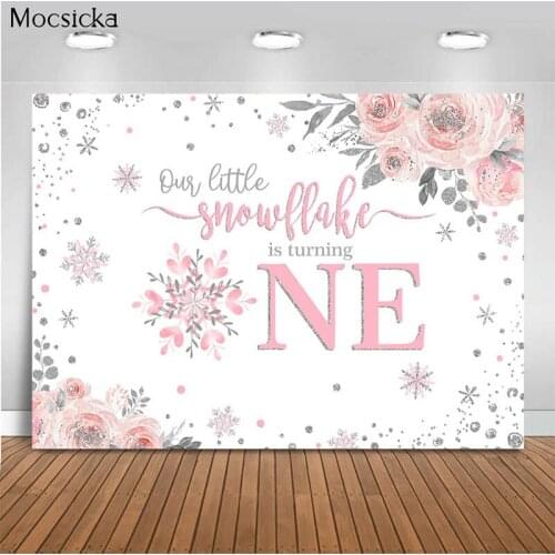 Birthday Party Background Balloon Snowflakes Flowers Decoration Style Baby Shower Photo Background Photography Studio