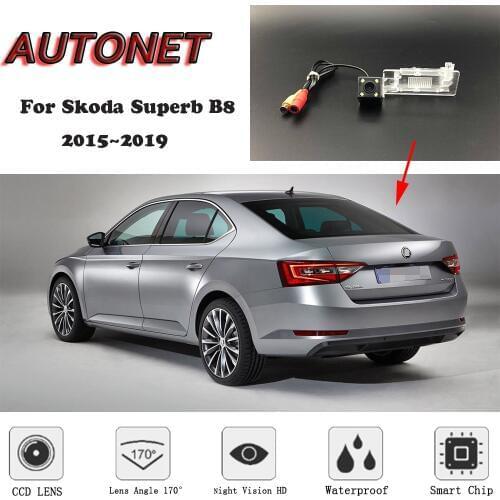 AUTONET Backup Rear View camera For Skoda Superb B8 2015 2016 2017 2018 2019 Night Vision/license plate camera/parking Camera