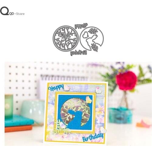 Rabbit Background Box Model Cutting Dies Stamps Dies Scrapbooking Mold Cut Handmade Tools DIY Craft Decoration Cutting Dies 2021