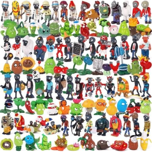 8-10pcs Plant War Zombie 2 Toys Doll Cartoon Solid PVC Hand to Do around Doll Car Ornaments Shatterproof Gift