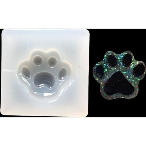 Cute dog paw Transparent Crystal Epoxy Jelly Fondant Cake Bread Decoration Silicone Mold