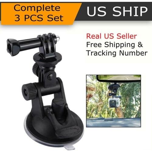 Glass Suction Cup Tripod Mount Set For Gopro Hero Holder Camera Bracket Yi2 Accessories Stand 8 5 Action Record 7 For Car Truck