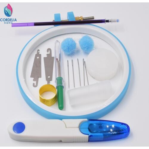 10 pcs 2016 best selling 13cm circular embroidery hoops sets with all the cross stitch accessories as tool set including cutter