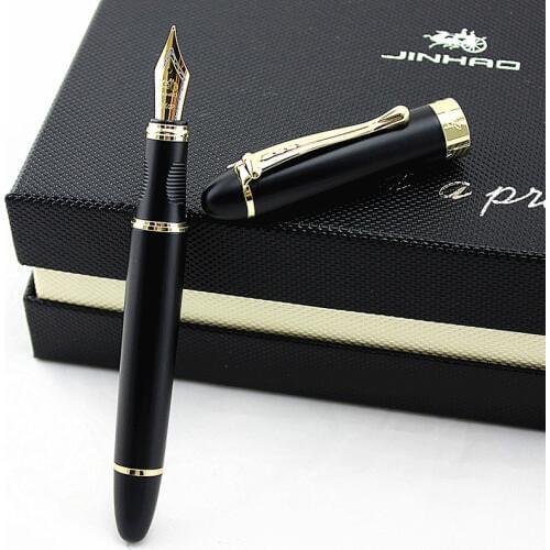 JINHAO X450 advanced fountain pen 18K GP Nib ink pen Frosted black metal Pen choose calligraphy pen hot selling