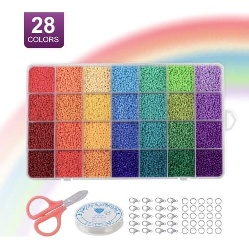 Rainbow color meter glass bead bead bead bead bead of the lacquer that bake to dye core letter 28000 PCS