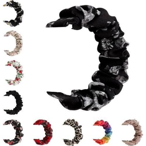 38mm/42mm/40mm/44mm Watch Band Elastic Comfortable Polyester Scrunchie Watch Band for Apple Watch Wreath polyester tape