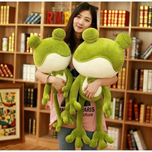 Cute Plush Frog Toys Soft Stuffed Down Cotton Frog Prince Toys Cartoon Plush Animals Childrens Gifts