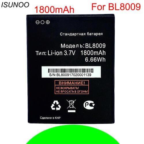 ISUNOO BL8009 battery replacement for fly fs451 nimbus 1 bl8009 1800mah batteries