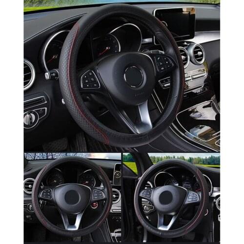 Decor Steering Wheel Cover 1pc Leather Car Protector Anti-Slip Breathable