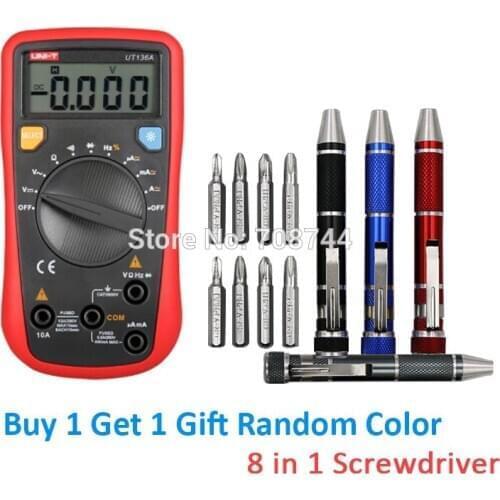 1pc UNI-T UT136A LCR Meter Analog Multitester Auto Range Data Hold DMM Digital Multimeters w/ Frequency Duty Cycle Test