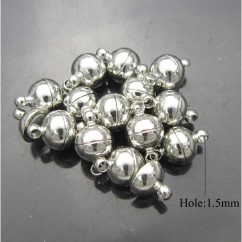 10pcs Round Strong Magnetic Clasps for Bracelets Necklace Dia 6/8mm Connectors For Jewelry Making