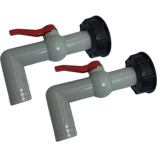 2 Pcs IBC 1000L Water Tank Tap Adapters Pipe Hose Connector 1'' Coarse Thread Part