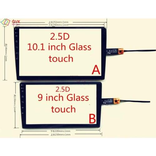 5Pcs/lot Black for Teyes spro touch screen digitizer glass sensor GPS Car Radio Multimedia Video Player Navigati