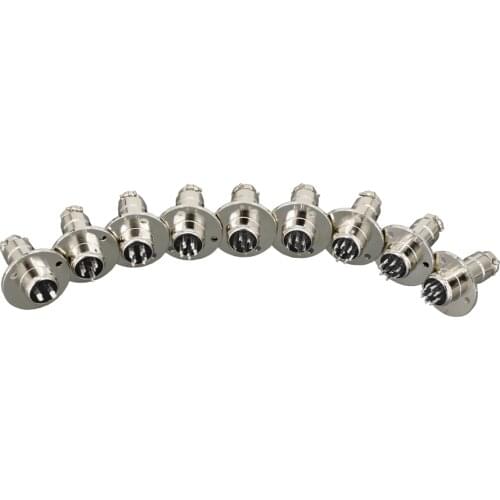 Aviation Plug and Socket GX16-2/3/4/5/6/7/8/9/10P 16MM Square/Round/Diamond Flange Seat DF16 Series Aviation Column Connector