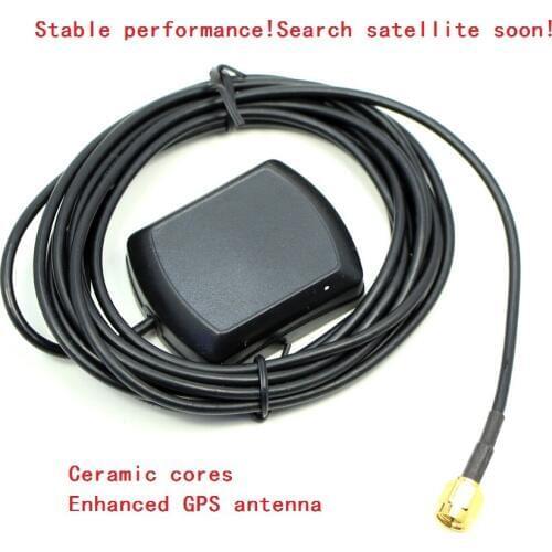 Free shipping External GPS satellite receiver antenna signal amplifier SMA connector 3 meter cable for car DVD navigation system