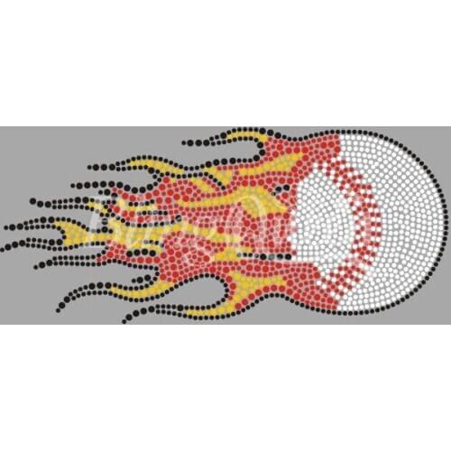 BlingQueen 25PCS/LOT Hot Fix Iron On Rhinestone Appliques Softball Design Custom Orders are welcome